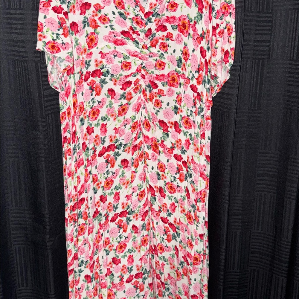 Old Navy Floral Print Dress - Red and Pink